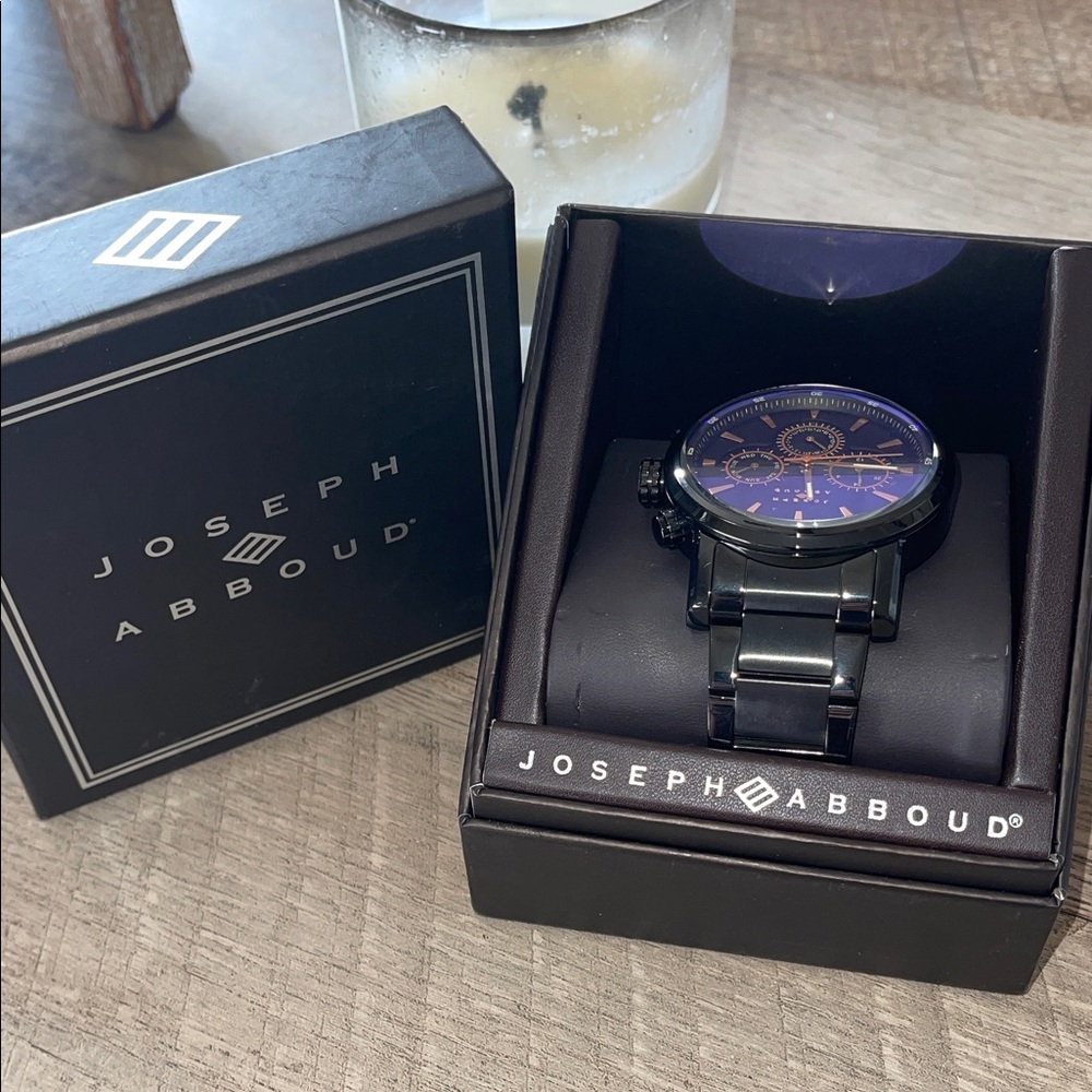 Joseph Abboud Men's Watch with Black metal Band